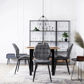 Szék szürke színben, bársony kárpittal. LUCKY