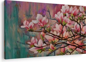 Kép - olajfestmény, virágzó Sakura (90x60 cm)