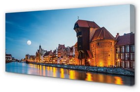 Canvas képek River este Gdańsk óvárosának 100x50 cm