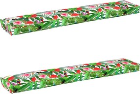 vidaXL Raklap párna készlet 2 pcs Trópusi dzsungel 200 x 40 x 8 cm