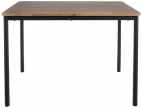 Étkező szett 1 + 4, CITY asztal 110x75 cm artisan tölgy + krémszínű RIFT étkezőszék fekete lábakkal