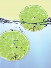 Fotótapéta Lime a vízben felfrissülés a belső térben 184x254 +ragasztó