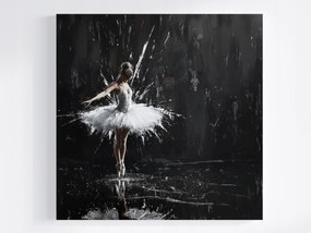 Canvas Táncosnő Balerina Tánc Fekete-fehér 40x40