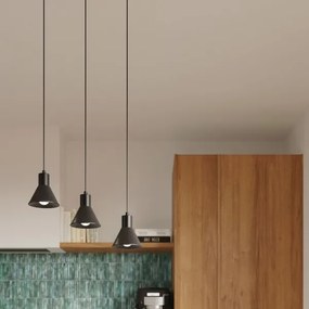 Sollux SL.0986 - Csillár zsinóron TALEJA 3xE27/60W/230V fekete