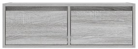 TV-szekrény LED-es világítással szürke sonoma 75x35,5x25 cm