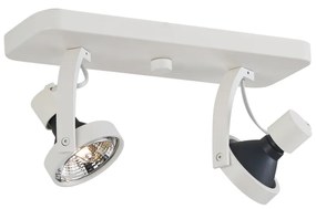 Design mennyezeti spotlámpa fehér GU10 70mm 2-lámpás állítható - Vo