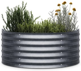 High Grow Half Circle, félkör alakú magaságyás, 105x43x60 cm, hullámos acéllemezből, egyszerű összeszerelés, rozsda- és fagyálló