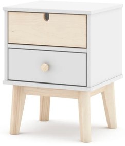 Fehér gyerek éjjeliszekrény Estefania – Marckeric