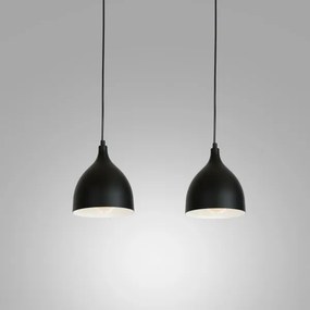 NOAK függeszték 2xE27/15W/230V fekete, kábellel