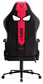 Diablo X-Player 2.0 szövet gamer szék Nagy méret: kármin-antracit