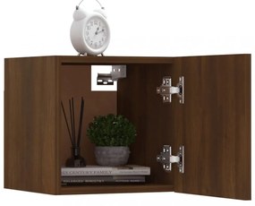 2 db barna tölgyszínű fali TV-szekrény 30,5 x 30 x 30 cm