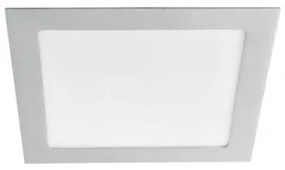 LED panel , 12W , süllyesztett , négyzet , természetes fehér , szatén nikkel keret , IP44 , KATRO