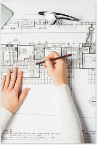 Poszterek 80x120 Építész rajz terv
