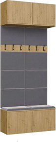 Aldabra HAGA II 2W előszobafal 100x35x238 cm, tölgy