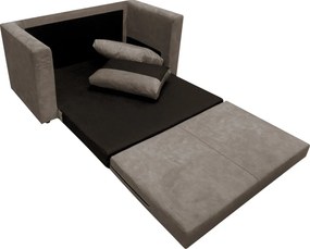 Kihúzható kanapé, szürkésbarna Taupe, BEJA
