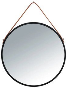 Borrone fekete fali tükör, ø 40 cm - Wenko