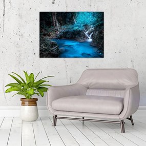Kép - Varázslatos éjszaka egy trópusi erdőben (üvegen) (70x50 cm)