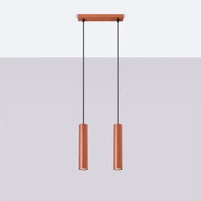 Sollux SL.1490 - Csillár zsinóron LAGOS 2xGU10/10W/230V piros