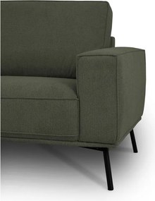 Sötétzöld zsenília sarokkanapé (bal oldali-L alakú) Amsterdam – Scandic