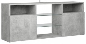 szürke TV-szekrény LED-világítással 120 x 30 x 50 cm