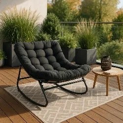 Hintafotel Fekete Párnával. AURORA