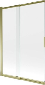 Mexen Fox Kádparaván 2 részes  csúszó 120 x 150 cm,  átlátszó nano, arany - 891-120-002-50-00 Kádparaván