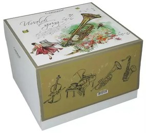 Vivaldi porcelán bögre díszdobozban - 400 ml Négy évszak Tavasz