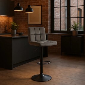 Szürke Bársony Bárszék NERO