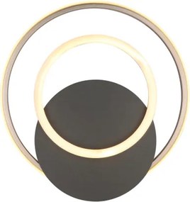 Globo 67331G-24 Mennyezeti lámpa MDF szürke matt, műanyag pezsgő színű matt, műanyag fehér, HxSzxM: 380x360x65mm, tartozék: LED 24W 230V, 3320lm forrás, 1100lm kimenet, 3000K