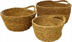 Fedél Virágcserép Nagy Boho Bonsai Kosár 3 db virágtartó teraszra erkélyre