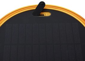 Narancssárga műanyag asztali lámpa LED-del, napelemes, újratölthető IP44 - Ambar