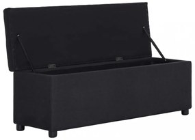 fekete poliészter pad tárolórekesszel 116 cm