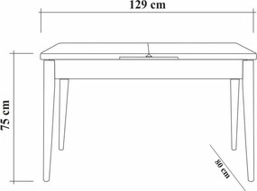 Vina Atlantic Pine and Green étkészlet, 4 db