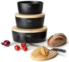 Continenta C3730 - Kenyértartó 13,5x30 cm fekete/bézs