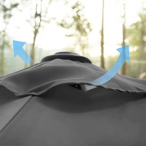 Kerti napernyő szürke fém ASL-E1130 GREY