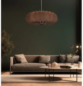 Kábellel függesztett csillár CAFEE 1xE27/40W/230V Ø 52 cm barna