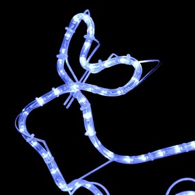 rénszarvas és szán kültéri karácsonyi dekoráció 576 LED-del