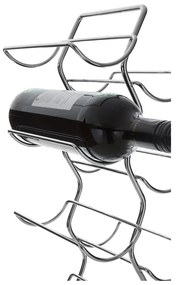 Ezüstszínű fém bortartó polcos állvány, palackok száma 12 Jaxen – Premier Housewares