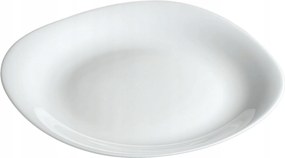 Ebédlő Tányér Csempe 28 cm Fehér Üveg Lapos Négyzet Alakú Nagy Tányér