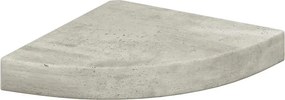 vidaXL betonszürke MDF fali sarokpolc 25 x 25 x 3,8 cm