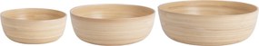 Konyhai Tálak Bambusz Kerek Uzsonnás Tál Szett 3 Db-os