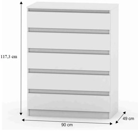 HANY NEW 005 komód, fehér