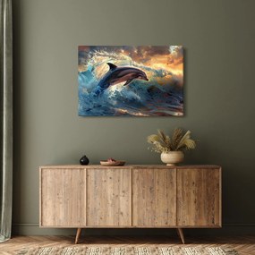 Kép - Delfin, illusztrációk (90x60 cm)
