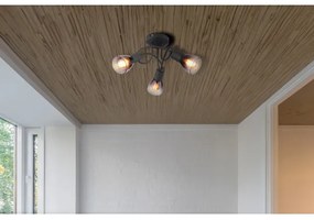 Globo 54312-3D - Felületre szerelhető csillár SATELLA 3xE14/25W/230V fekete