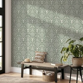 Arthouse Signature 2 Stag Damask zöld damaszt mintás papír tapéta – 923706