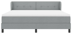 Boxspring Ágy Matrac Közép Szürke 180x200 cm Szövet