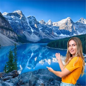 3D Fotótapéta Hálószobába Nappaliba Hegyek Erdő Természet Tájkép 196x260 F GLNK09