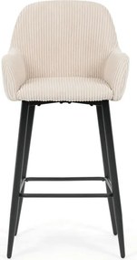 Barová židle, béžová, látka,AUB-V4009 CRM6