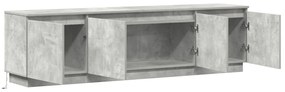 TV szekrény LED beton szürke 180x38x49 cm műgyanta