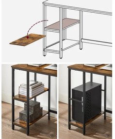 Íróasztal SOLEA – barna/fekete
